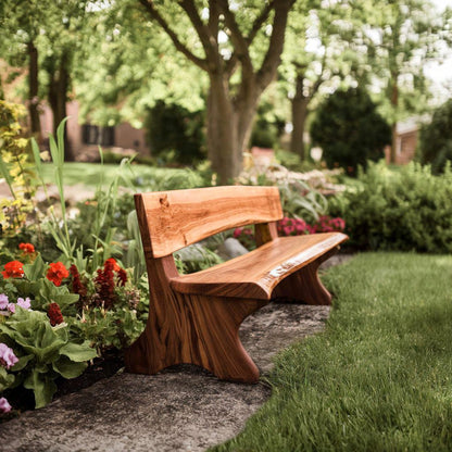 Sanozo Rustic Live Edge Handcrafted Bench for Indoor & Outdoor