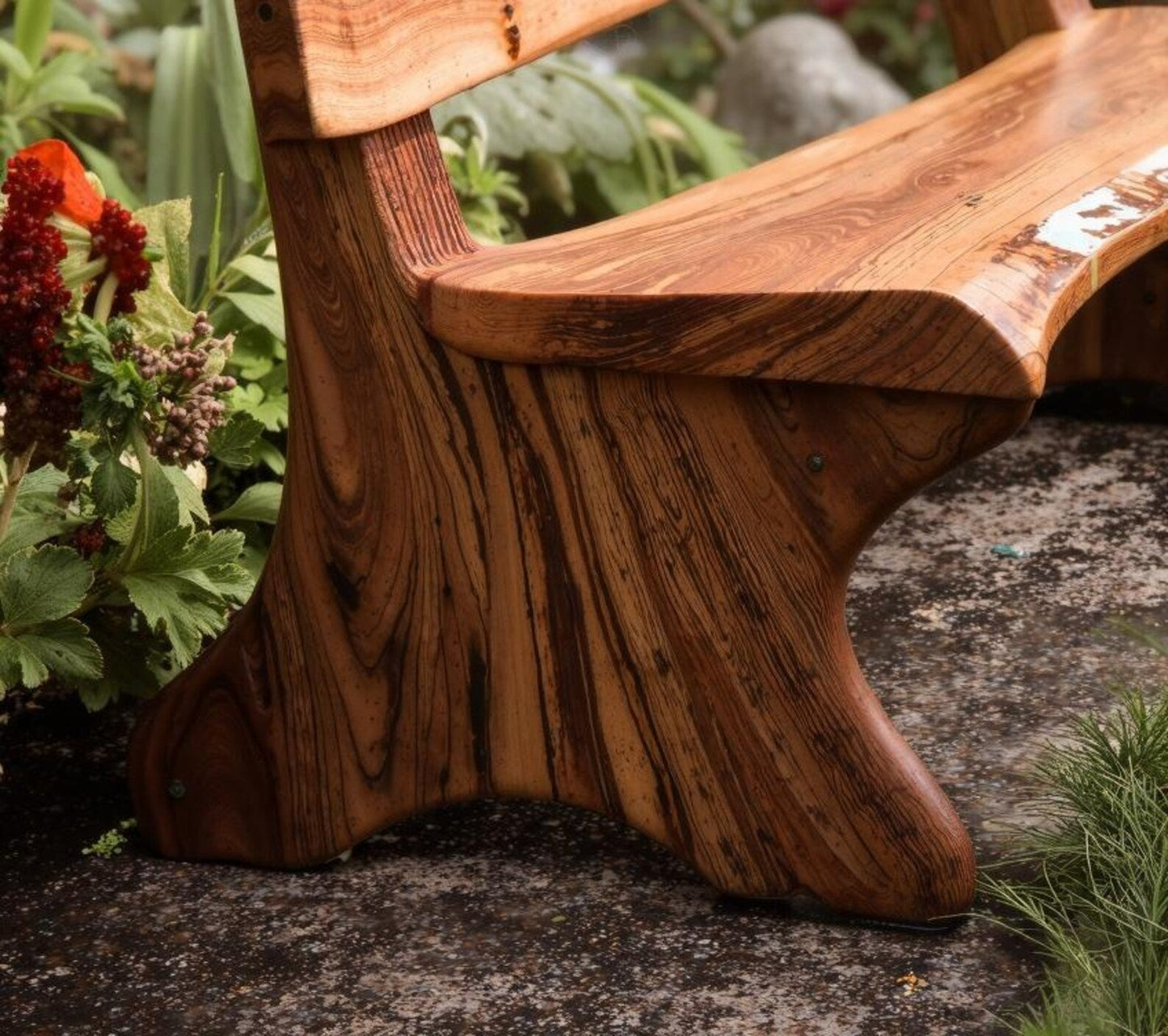 Sanozo Rustic Live Edge Handcrafted Bench for Indoor & Outdoor