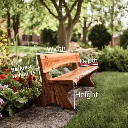 Sanozo Rustic Live Edge Handcrafted Bench for Indoor & Outdoor